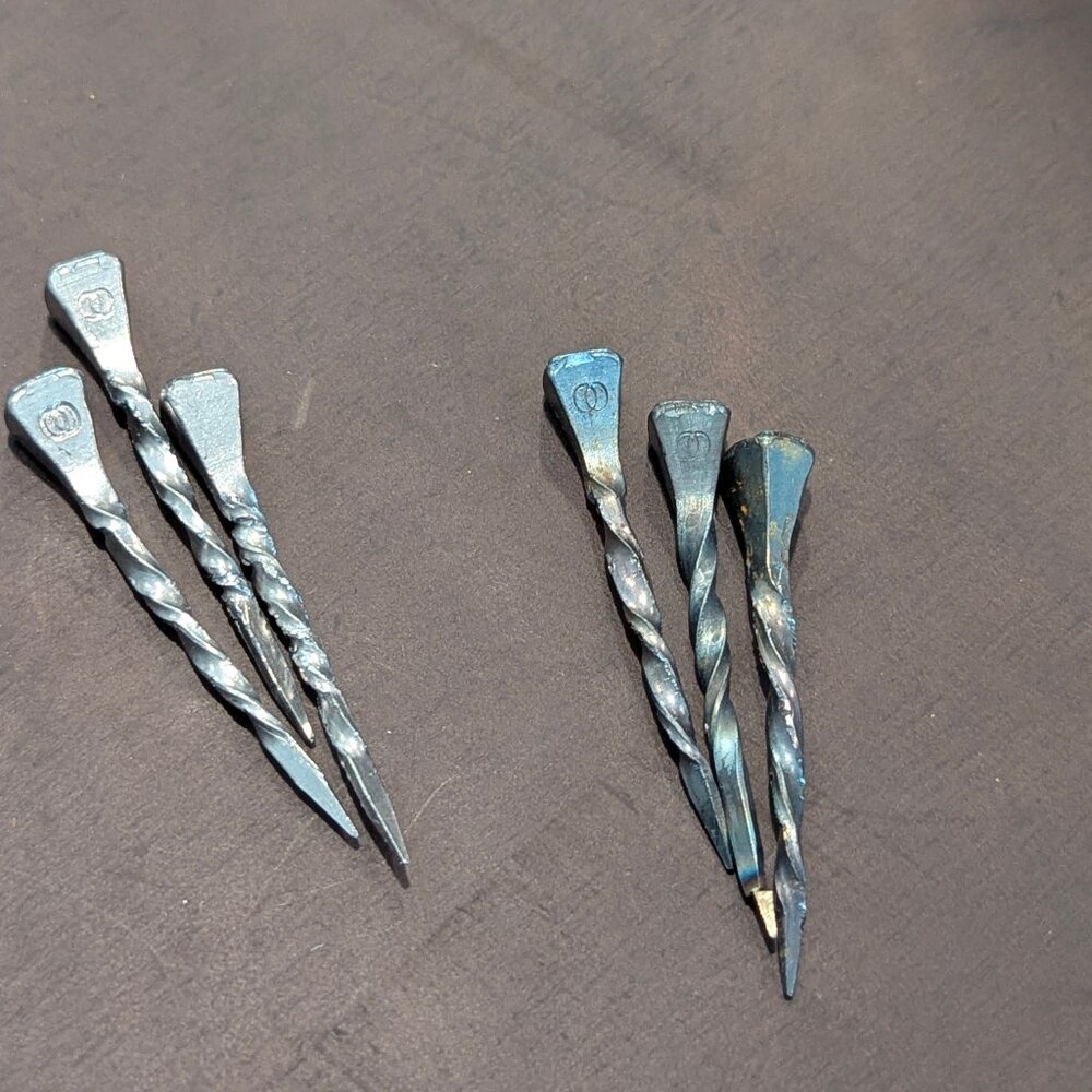 Horseshoe Nail Hat Pin:  Silver